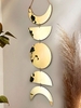 Sun Moon Shape Mirror Wall Hanging