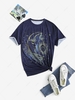 Sun Moon Star Printed Drop Shoulder T Shirt S