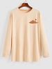Sun Mountain Print Long Sleeve T-shirt Xxl Light yellow