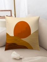 Sun Pattern Plush Pillowcase