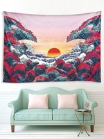 Sun Sea Waves Pattern Wall Hanging Tapestry