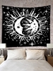 Sun Star and Moon Pattern Tapestry