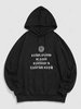 Sunflower Face Letters Graphic Hoodie S Black