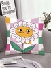 Sunflower Plaid Square Pillowcase