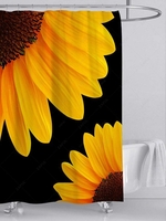 Sunflower Print Shower Curtain