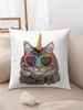 Sunglass Cat Pattern Square Funny Pillowcase
