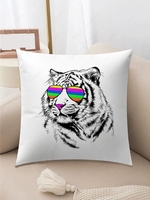 Sunglass Tiger Graphic Pillowcase