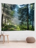Sunlight and Forest Print Tapestry