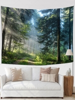 Sunlight and Forest Print Tapestry