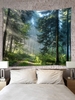 Sunlight and Forest Print Tapestry