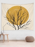 Sunset and Dead Tree Print Tapestry