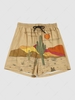 Sunset Cactus Printed Drawstring Vacation Shorts Xl Multi a