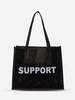 SUPPORT Letter Pattern PVC Large-capacity Shoulder Bag