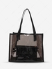 SUPPORT Letter Pattern PVC Large-capacity Shoulder Bag