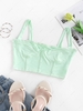 Sweetheart Neck Basic Bustier Top M Light green