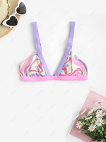 Swirl Print Bikini Top M Multi a