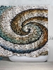 Swirl Stone Pattern Shower Curtain