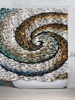 Swirl Stone Pattern Shower Curtain