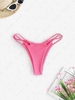 Swiss Dot Dual Strap Bikini Bottom L Light pink