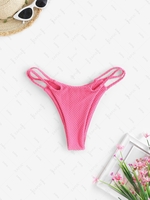 Swiss Dot Dual Strap Bikini Bottom L Light pink