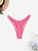 Swiss Dot High Leg Bikini Bottom S Red