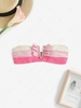 Swiss Dot Ruffles V Notch Bra L Light pink