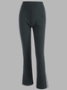 Tape Side High Waisted Slit Cuffs Pants Xl Dark gray