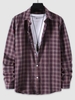 Tartan Print Long Sleeve Shirt S Multi a
