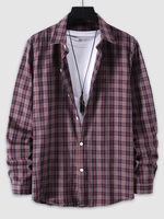 Tartan Print Long Sleeve Shirt S Multi a