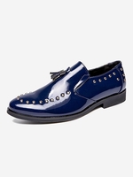 Tassel Rivet Leather Loafers