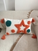 Tasseled Detail Star Textured Pillowcase