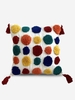 Tasseled Dotted Rainbow Geometric Textured Pillowcase Without Filler