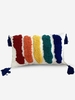 Tasseled Dotted Rainbow Geometric Textured Pillowcase Without Filler