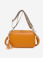 Tassels Decor Zipper Crossbody Bag