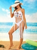 Tassels Granny Square Crochet Halter Top White