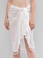 Tassels Sarong Cover-up White