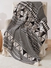 Tassels Striped Geometric Pattern Blanket