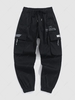 Techwear Letter Print Cargo Ninth Pants 2xl Black