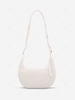 Teddy Fur Half Moon Shoulder Bag
