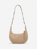 Teddy Fur Half Moon Shoulder Bag