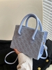 Terry Cloth Checkerboard Crossbody Bag