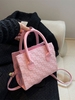 Terry Cloth Checkerboard Crossbody Bag