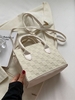 Terry Cloth Checkerboard Crossbody Bag