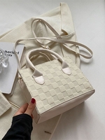 Terry Cloth Checkerboard Crossbody Bag