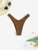 Textured Bikini Bottom L Deep coffee