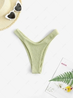 Textured Bikini Bottom L Green