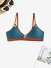 Textured Bikini Top L Deep blue