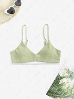 Textured Bikini Top L Light green