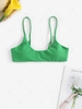 Textured Bikini Top M Green
