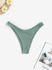 Textured Brazilian Bikini Bottom M Green